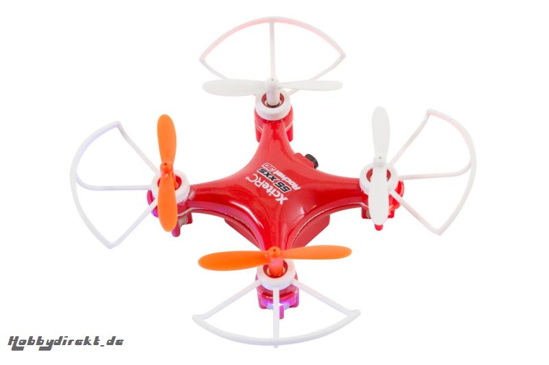 Rocket 55XXS 3D 4-Kanal RTF Quadrocopter rot V2 3-Speed mit SchutzbÃ¼gel XciteRC 15007200