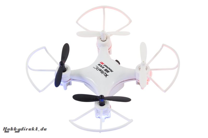 Rocket 55XXS 3D 4-Kanal RTF Quadrocopter weiÃŸ V2 3-Speed mit SchutzbÃ¼gel XciteRC 15007400