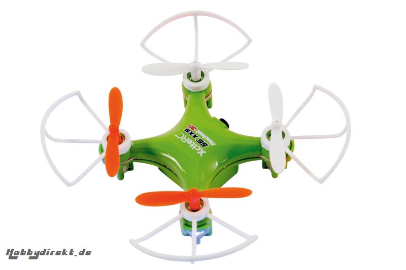 Rocket 55XXS 3D 4-Kanal RTF Quadrocopter grÃ¼n V2 3-Speed mit SchutzbÃ¼gel XciteRC 15007600