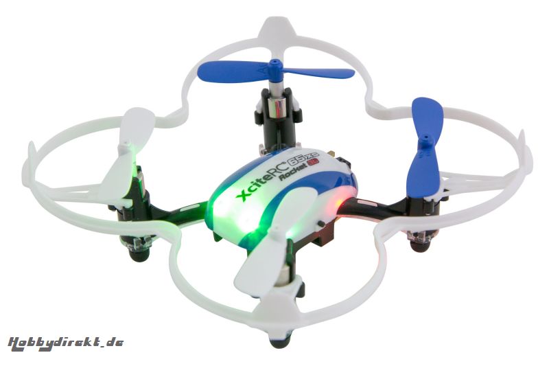 Rocket 65XS 3D - 4 Kanal RTF Quadrocopter blau/ weiÃŸ XciteRC 15008050