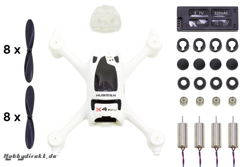 Crash-Set für Hubsan X4 FPV Plus Quadrocopter Hubsan 15030353