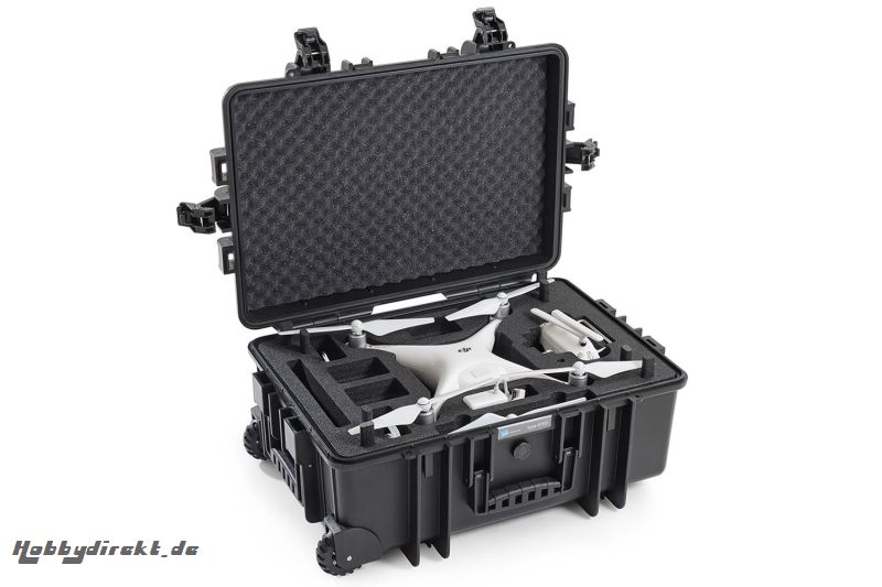 DJI Phantom 4 B&W Outdoor Transportkoffer mit Rollen schwarz XciteRC 17000015