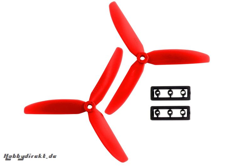 XciteRC 3-Blatt Nylon-Rotoren 5x3 für 250er Race-Copter rot (2) XciteRC 17000021