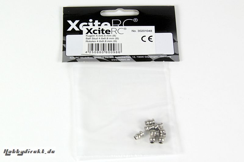 Kugeln 4.8x6.8 mm (8) fÃ¼r Sand Rail XciteRC 30201048