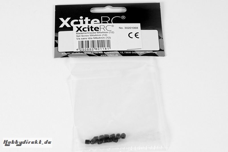 Madenschraube M4x4mm (12) fÃ¼r Sand Rail XciteRC 30201068