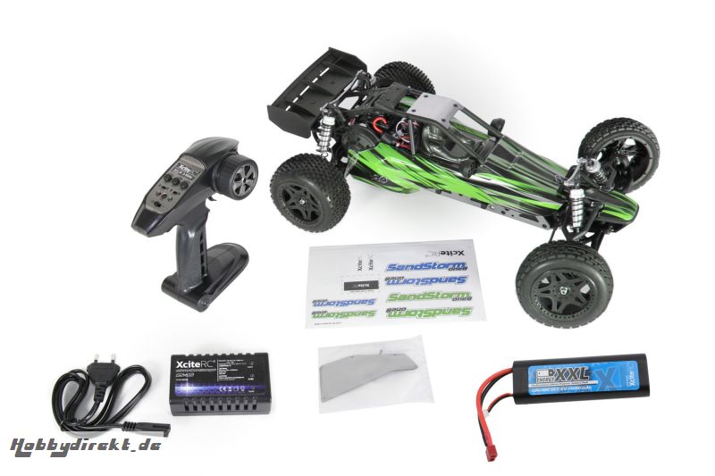 SandStorm one8 2WD RTR Dune Buggy 2.4 GHz Brushless 7.4 V M 1:8 Automodell grüne Karosserie Setartikel XciteRC 30206000