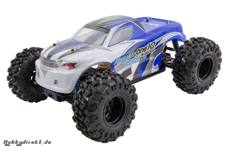 Monster Truck One10 4WD Brushless RTR Modellauto M1:10 blau XciteRC 30331000