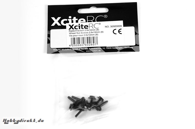 Radschrauben 2.6x12mm (8) fÃ¼r Buggy one16 B XciteRC 30503009