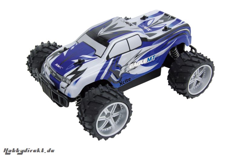 B-WARE !  Eagle Monster Truck M 1:16 - 2WD Ready-to-Run Modellauto, blaue Karosserie XciteRC 30507000B