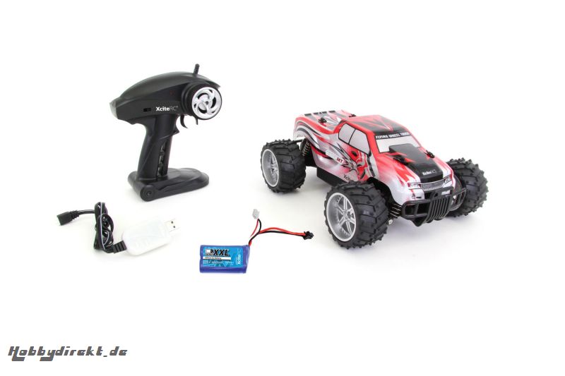 B-WARE ! Eagle Monster Truck M 1:16 - 2WD Ready-to-Run Modellauto, rote Karosserie XciteRC 30507100B