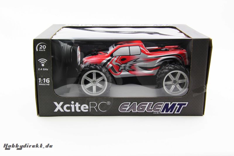 Eagle Monster Truck M 1:16 - 2WD RTR Modellauto, rote Karosserie XciteRC 30507100