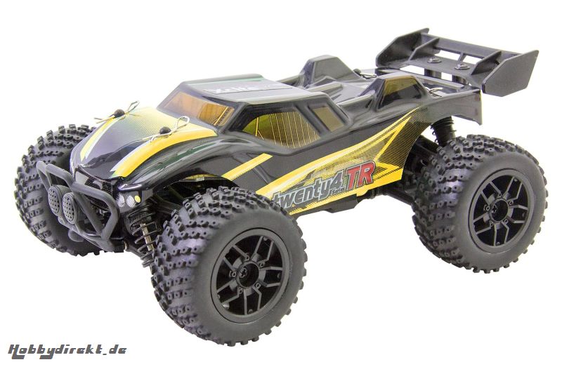 Truggy twenty4 TR V2.0 - 4WD RTR Modellauto, schwarz/gelbe Karosserie XciteRC 30609000