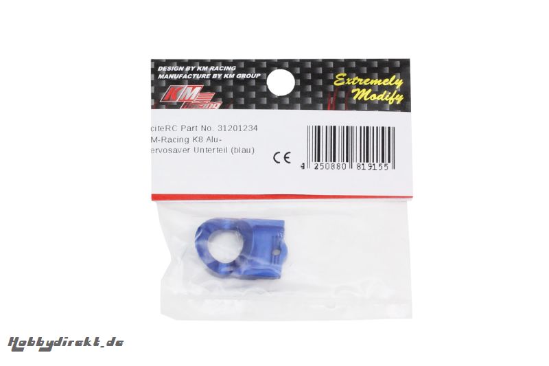 KM-Racing K8 Alu-Servosaver Unterteil (blau) KM-Racing 31201234