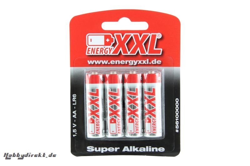 energyXXL Mignon Batterien Typ AA Super Alkaline 1,5V 4 Stück energyXXL 56100000