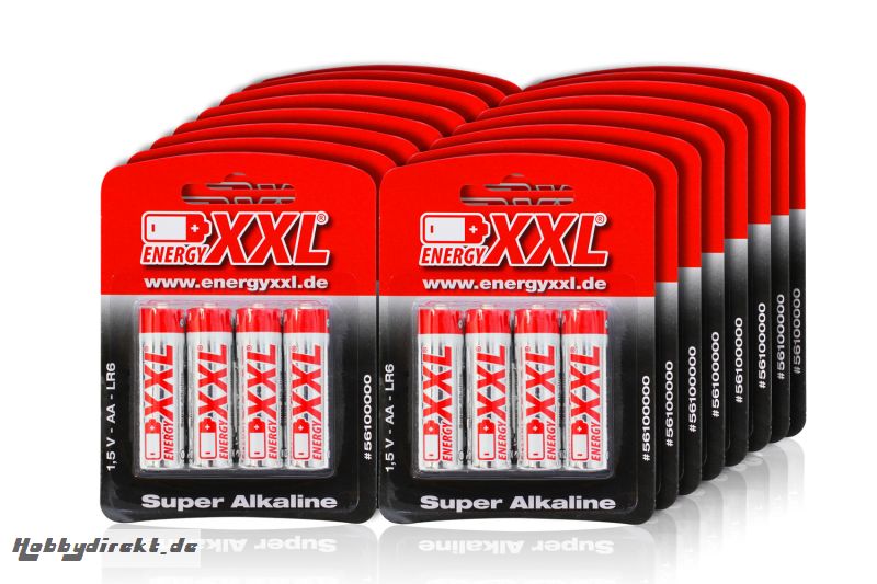 energyXXL Mignon Batterien Typ AA Super Alkaline 1,5V 80 Stück energyXXL 56100004