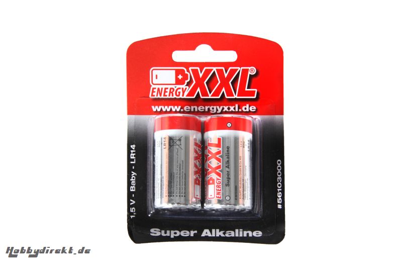 energyXXL Baby Batterien Typ LR14 Super Alkaline 1,5V 2 Stück energyXXL 56103000