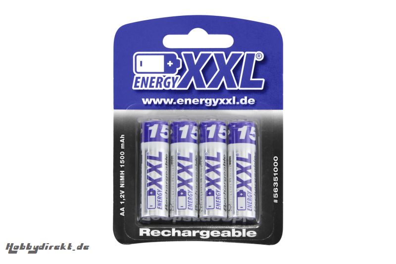 energyXXL Mignon Akkus 1500 mAh Ni-MH Typ AA 1,2V 4 StÃ¼ck energyXXL 56351000