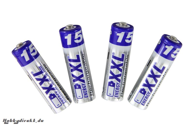 energyXXL Mignon Akkus 1500 mAh Ni-MH Typ AA 1,2V 4 StÃ¼ck energyXXL 56351000