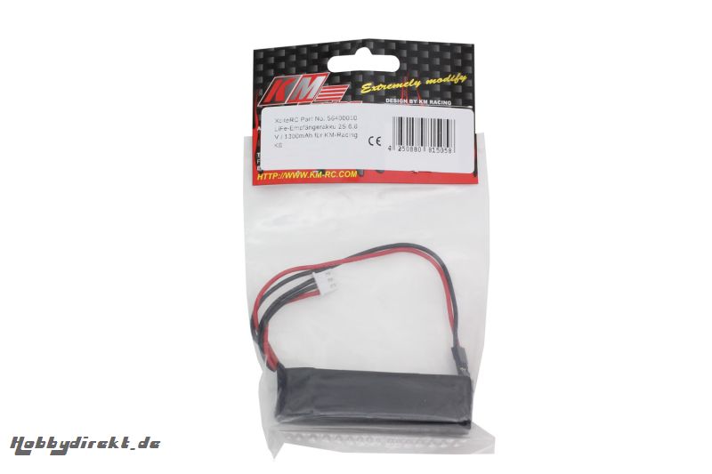 LiFe-Empfängerakku 2S 6.6 V / 1300mAh fÃ¼r KM-Racing K8/H-K1 energyXXL 56400010