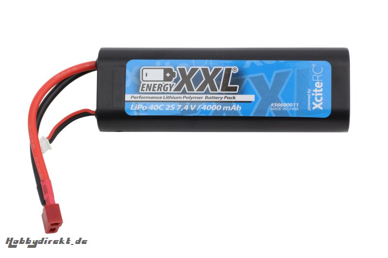 energyXXL Performance Lithium Polymer Battery Pack 40C 2S 7.4 V / 4000 mAh/ Hardcase/ T- AnschluÃŸstecker energyXXL 56600011