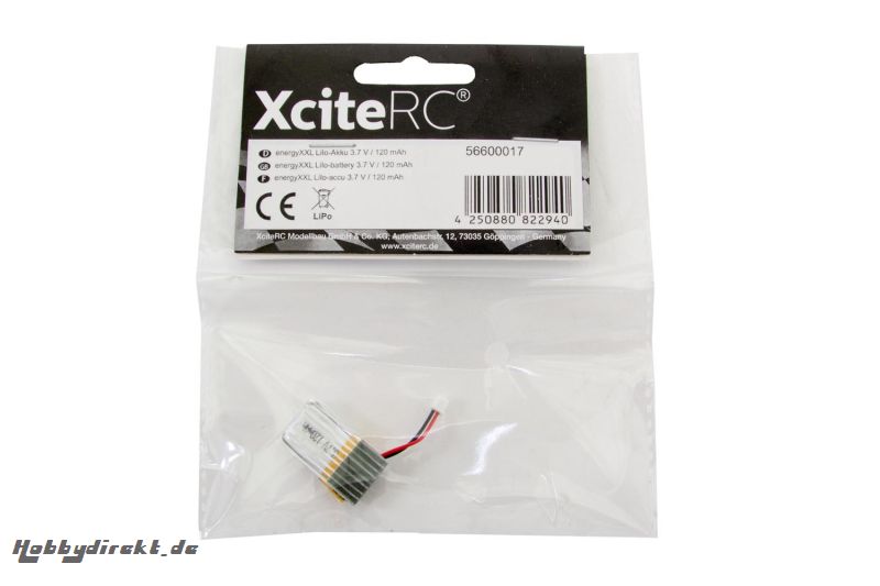 energyXXL LiPo-Akku 3,7 V 120 mAh Mini Racebike energyXXL 56600017