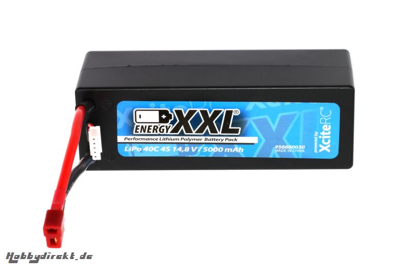 energyXXL Performance Lithium Polymer Battery Pack 40C 4S 14.8 V / 5000 mAh/ Hardcase/ T-Anschlußstecker energyXXL 56600030