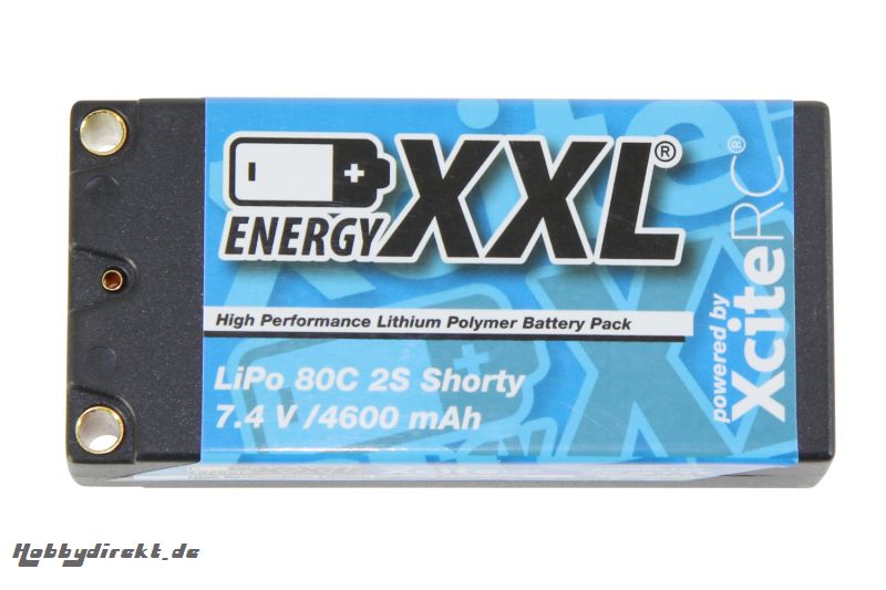 energyXXL Lipo Akku 4600 mAh 7,4 V 80C Shorty EFRA Legal energyXXL 56600105