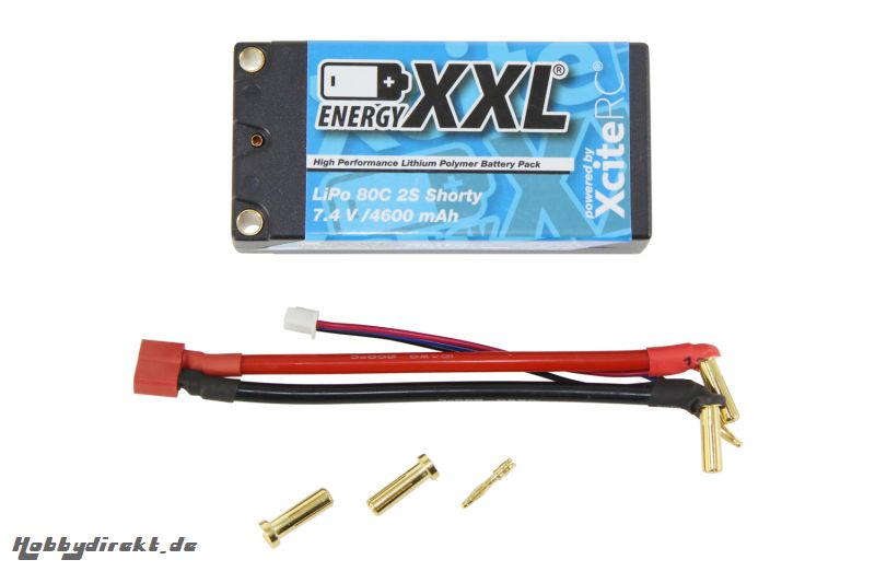 energyXXL Lipo Akku 4600 mAh 7,4 V 80C Shorty EFRA Legal energyXXL 56600105