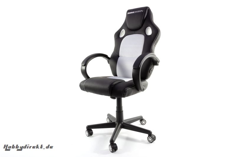 MOMO Design Gaming Chair Bürostuhl Chefsessel GC-002 mit Bluetooth Sound weiß/schwarz MOMO-Design 83000010