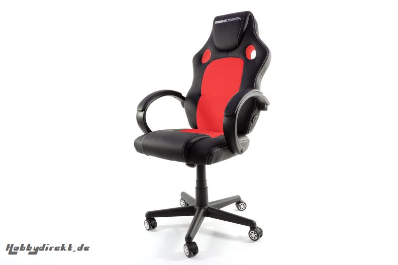 MOMO Design Gaming Chair Bürostuhl Chefsessel GC-002 mit Bluetooth Sound rot/schwarz MOMO-Design 83000011