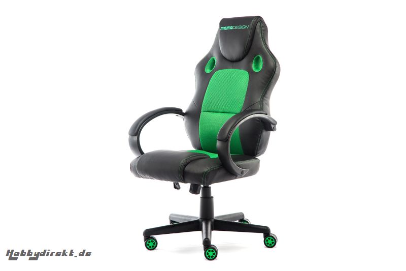 MOMO Design Gaming Chair BÃ¼rostuhl Chefsessel GC-002 mit Bluetooth Sound grÃ¼n/schwarz MOMO-Design 83000012