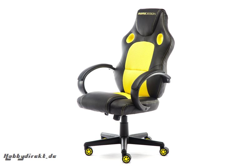 MOMO Design Gaming Chair BÃ¼rostuhl Chefsessel GC-002 mit Bluetooth Sound gelb/schwarz MOMO-Design 83000013