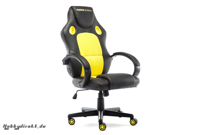 MOMO Design Gaming Chair BÃ¼rostuhl Chefsessel GC-002 mit Bluetooth Sound gelb/schwarz MOMO-Design 83000013