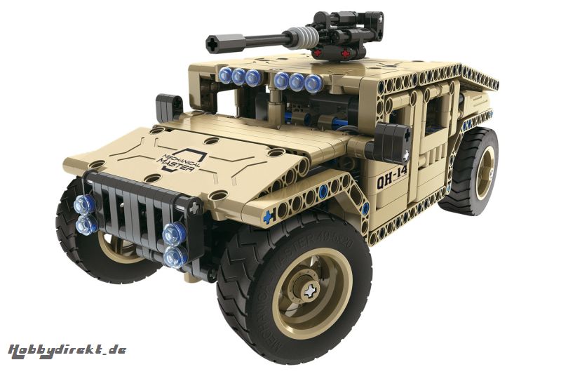 Teknotoys Active Bricks RC Militär Off-Road Fahrzeug -  Konstruktionsbaukasten mit Fernsteuerung Teknotoys 85000023