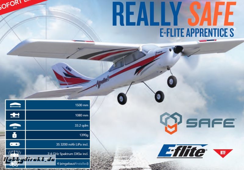 E-flite  Apprentice S RTF (Mo Horizon EFL3100M1