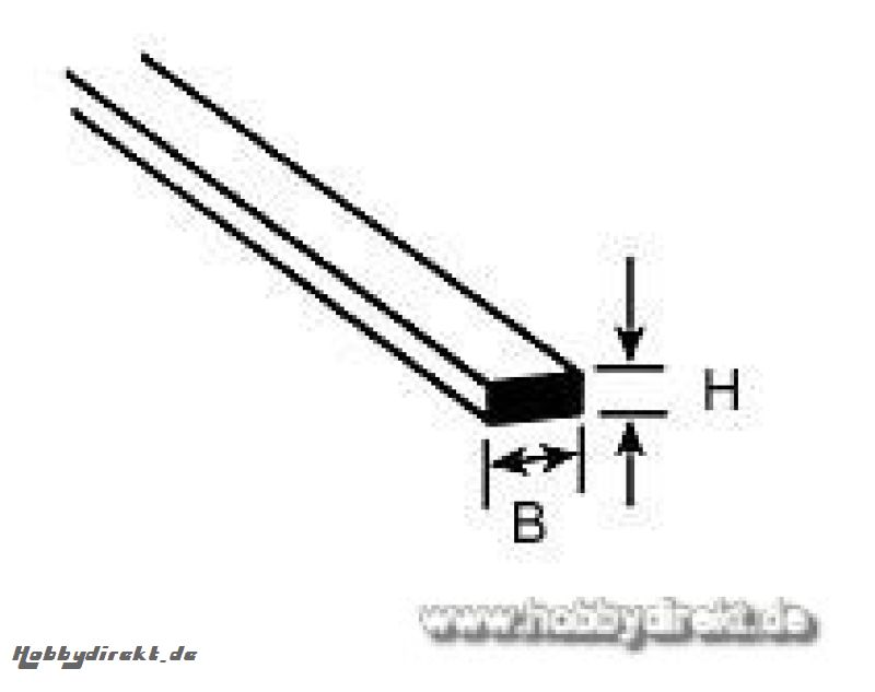 MS-102 Vierkantstab 0,3x0,5x250mm (10) Krick 190710