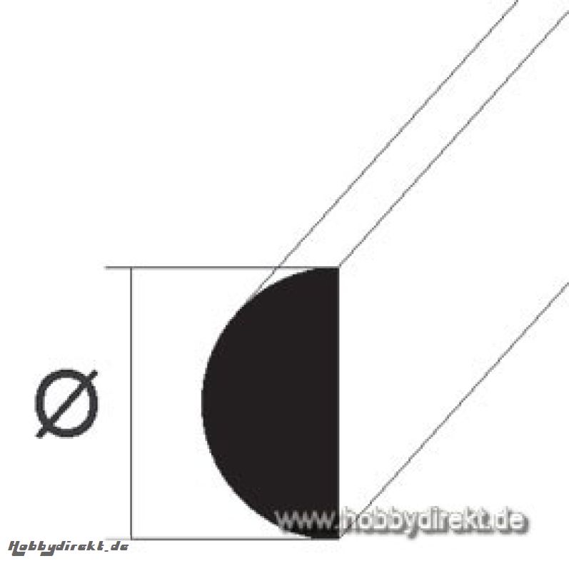 MR-125 Halbrundstab 3,2x250mm (5) Krick 190884
