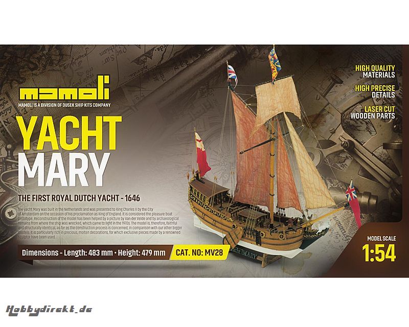 Yacht Mary Bausatz 1:54  Mamo Krick 21728