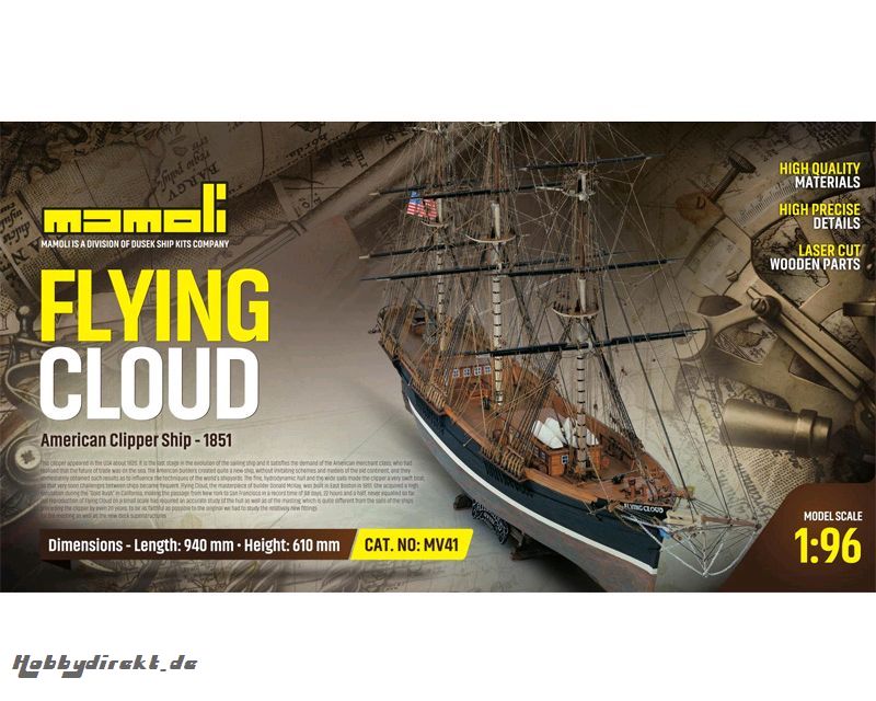 Flying Cloud   Bausatz 1:96 M Krick 21741