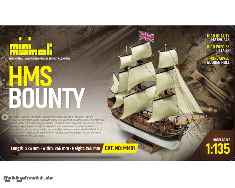 HMS Bounty Bausatz 1:135 Mini Krick 21801