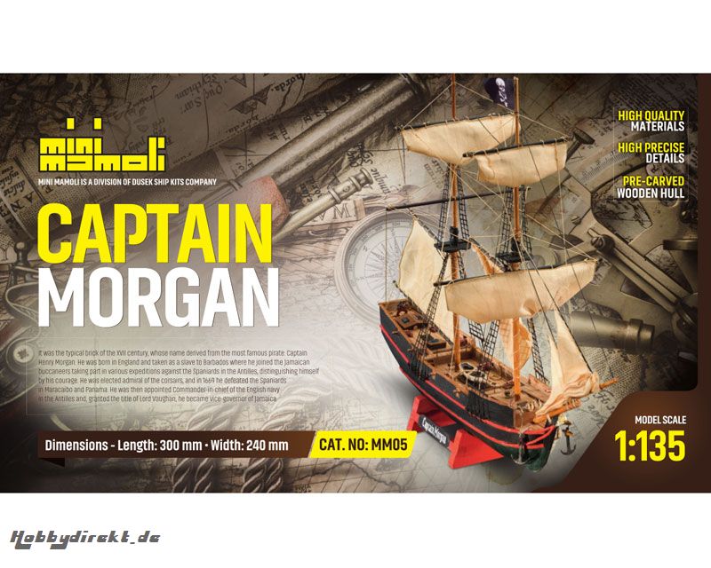 Capitain Morgan Bausatz 1:135 Krick 21805