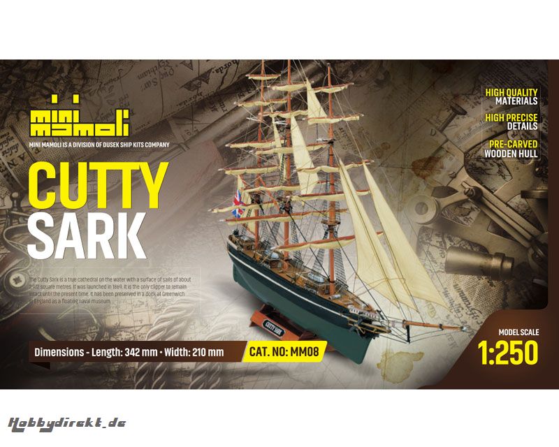 Cutty Sark Bausatz 1:250 Mini Krick 21808