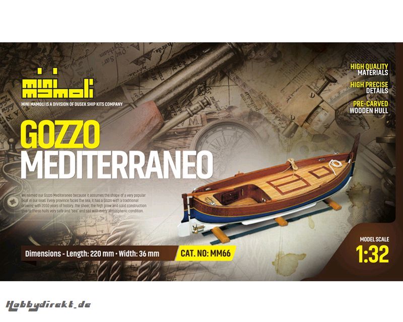 Gozzo Mediterano Bausatz 1:32 Krick 21866