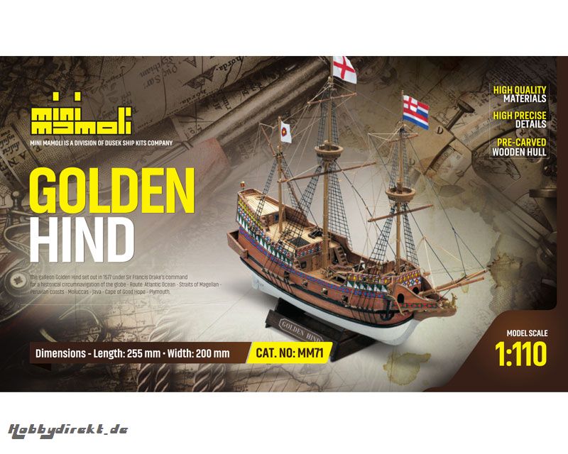 Golden Hind Bausatz 1:110 Min Krick 21871