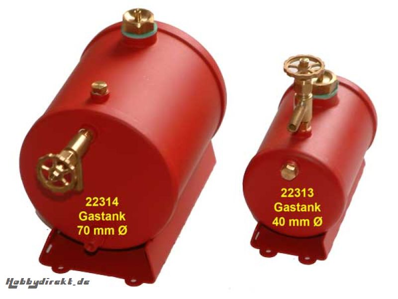 Gastank groß Ø 70 mm mit Nachwärmung Krick 22314