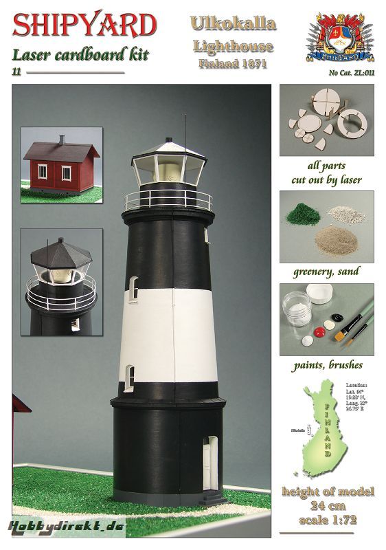 Leuchtturm Ulkokalla Laser Kartonbausatz Krick 24661