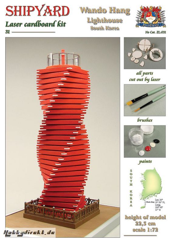 Leuchtturm Wando Hang Laser Kartonbausatz Krick 24681