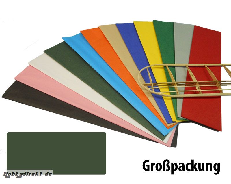 Bespannpapier dunkelgrün 18g/qm 51x76 cm (50) Krick 40387