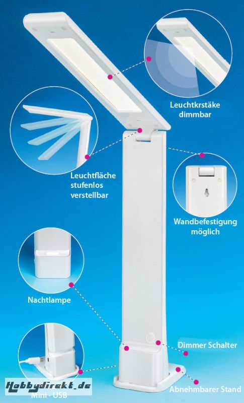 Tischleuchte mit LED Panel dimmbar LC8045LED Krick 492279