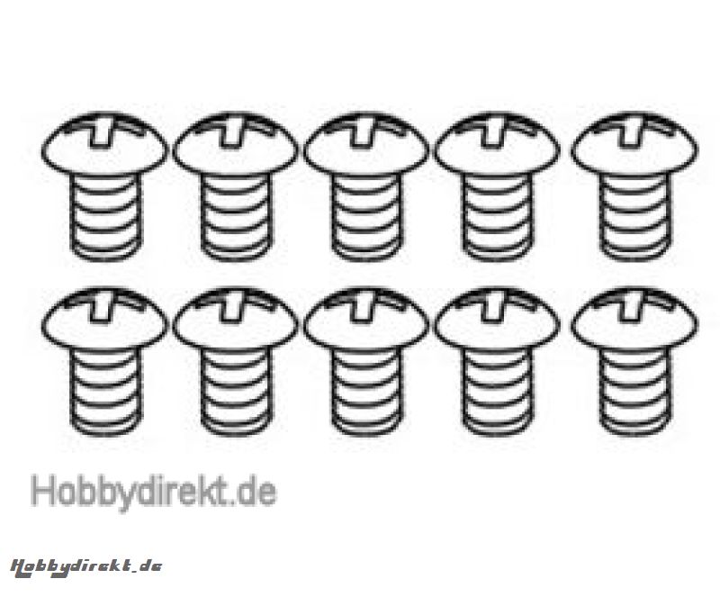 Linsenkopfschraube M2,6x6 mm (10) Krick 646071